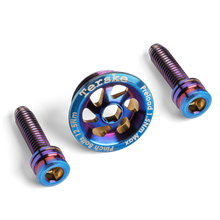 Load image into Gallery viewer, Burnt Blue Titanium Upgrade Kit for Shimano Hollowtech II Cranksets