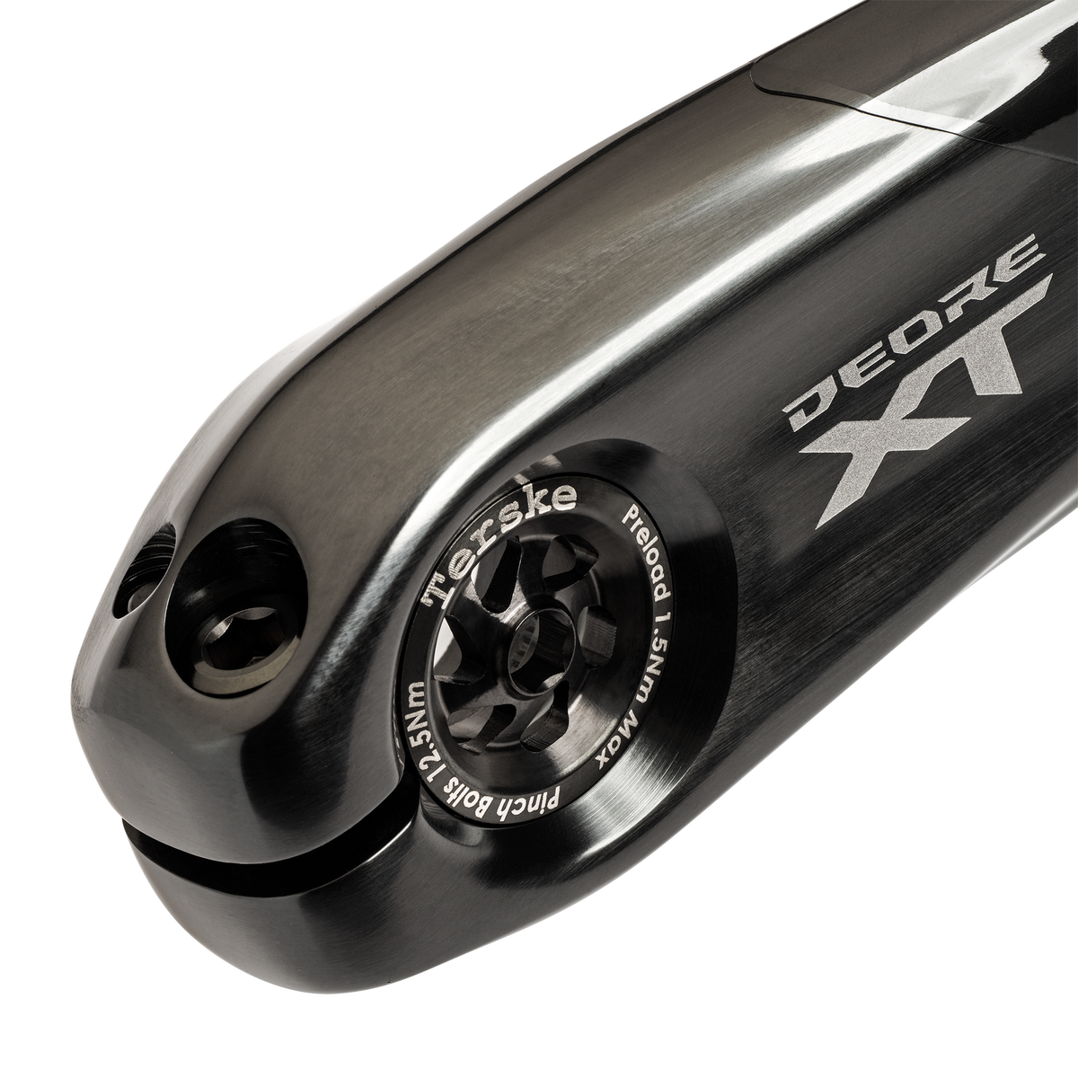 Black Titanium Preload Cap & Bolt Set for Shimano Hollowtech II