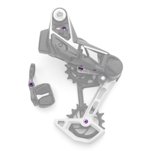 Load image into Gallery viewer, Oil Slick Titanium Hardware Kit for SRAM Transmission Derailleurs