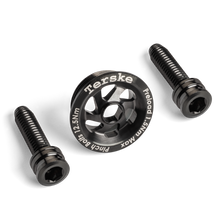 Load image into Gallery viewer, Stealth Black Titanium Upgrade Kit for Shimano Hollowtech II Cranksets
