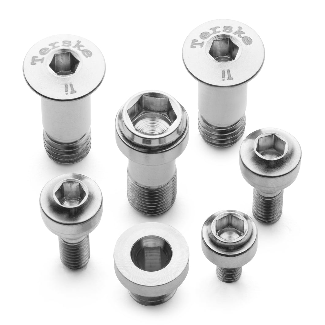 Natural Titanium Hardware Kit for SRAM Transmission Derailleurs