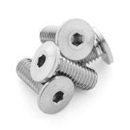 Ultra-Low Profile Natural Titanium Bottle Cage Bolts