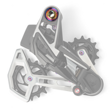 Load image into Gallery viewer, Oil Slick Titanium Full Mount Bolt for SRAM Transmission Derailleurs
