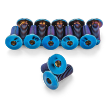 Load image into Gallery viewer, Ultra-Low Profile Burnt Blue Titanium Bottle Cage Bolts
