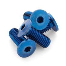 Load image into Gallery viewer, Blue Ultra-Low Profile Titanium Bottle Cage Bolts
