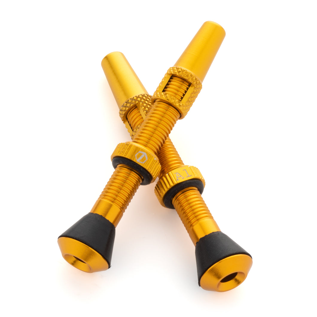 Gold Anodized Aluminum Tubeless Valve Stems