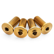 Ultra-Low Profile Gold Titanium Bottle Cage Bolts