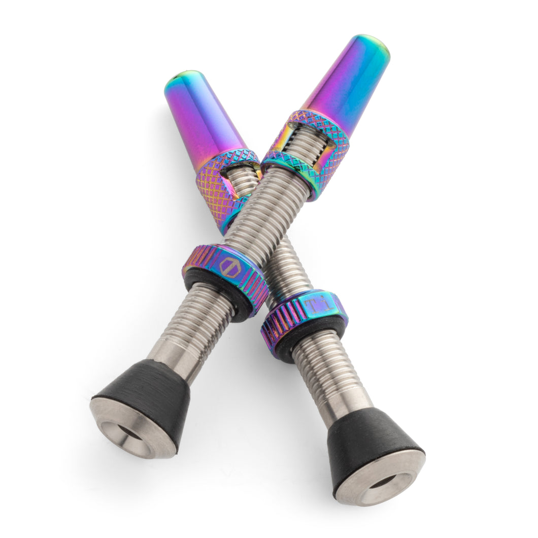 Natural Titanium Tubeless Valve Stems